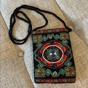 CRISTIANA VINTAGE 70 s BEADED MINI CROSSBODY BAG